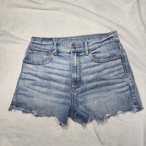 American Eagle Womens Stretch Ripped Jean Shorts with Pockets Size 6